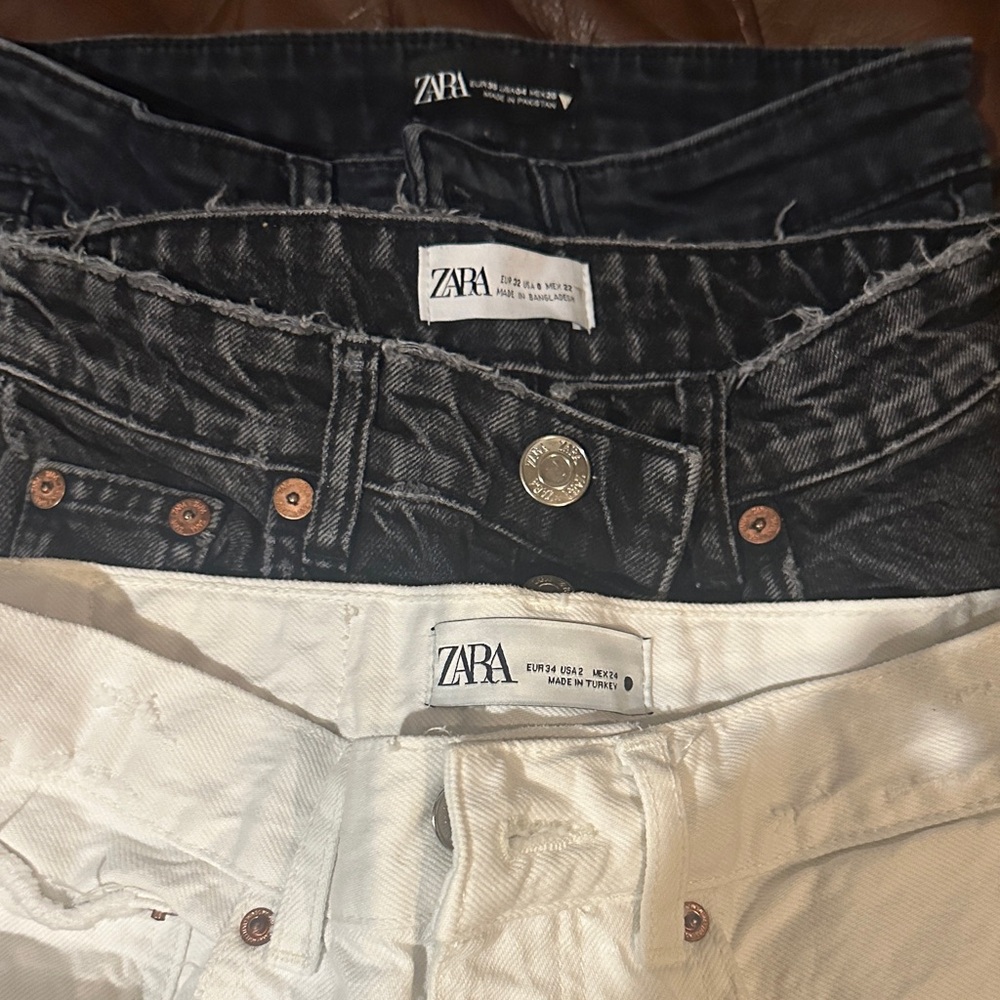 Zara Dual-Tone Black and White Jeans